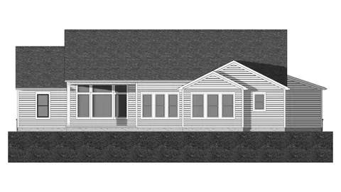 The Bellview house plan, exterior view 3